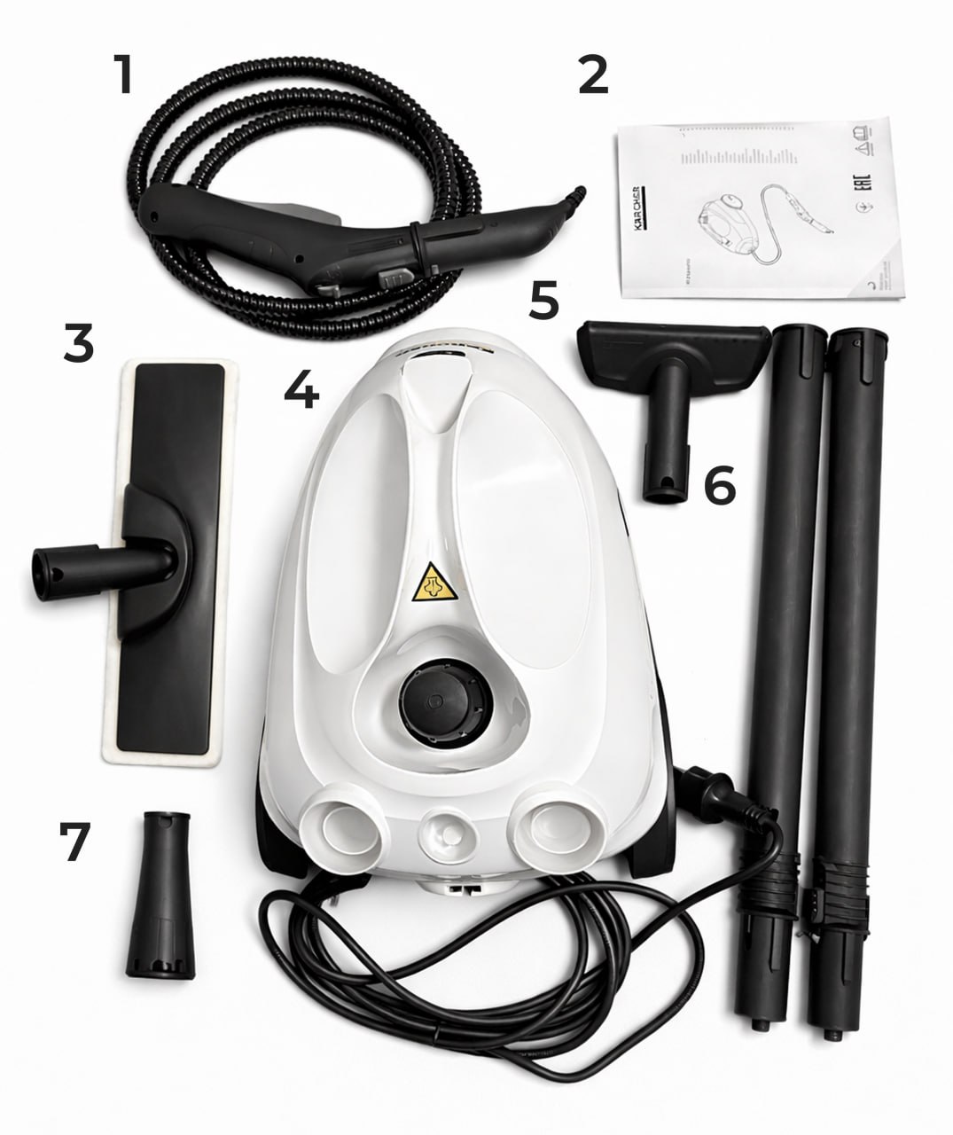 Комплектация Пароочиститель Karcher